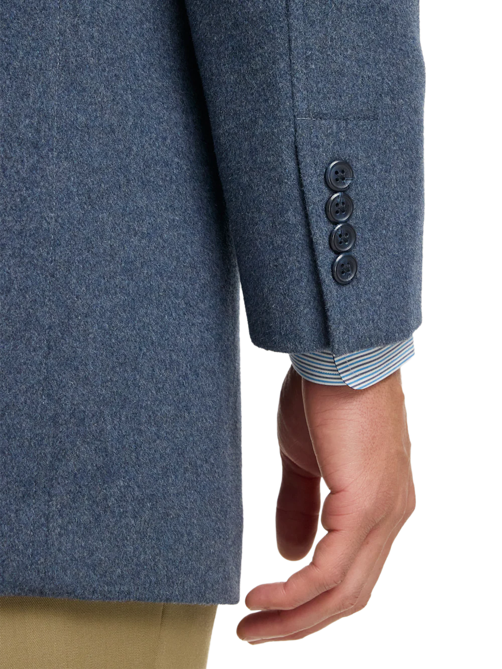 Wool Blend Topcoat - Blue - Image 4