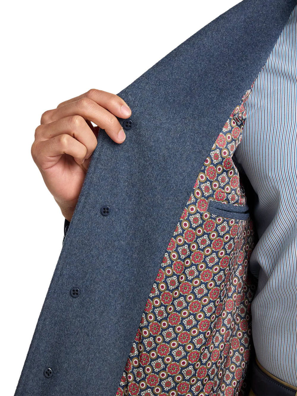 Wool Blend Topcoat - Blue - Image 5