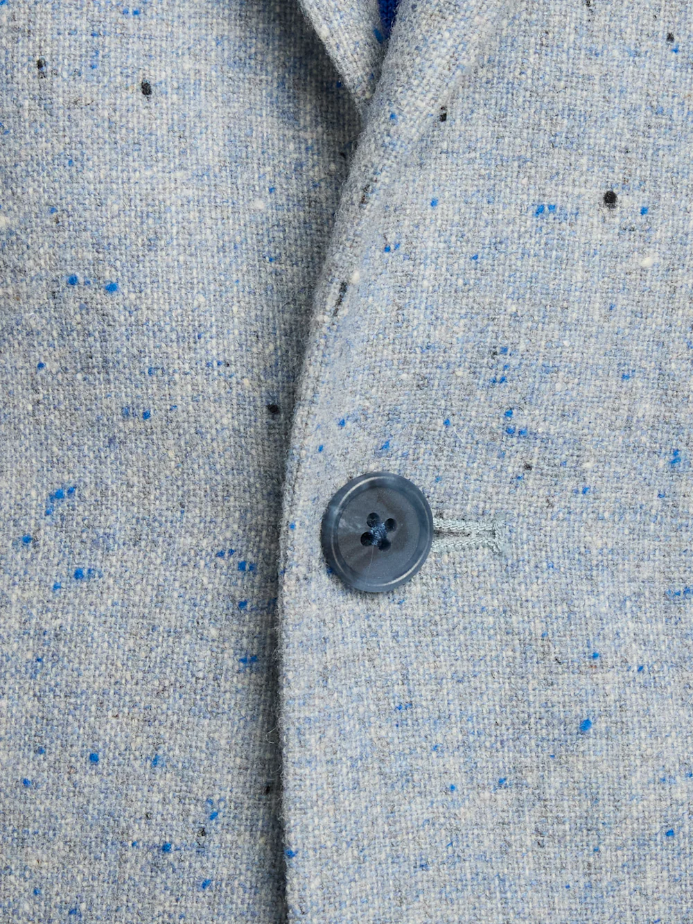Wool Donegal Single Breasted Notch Lapel Sport Coat - Light Blue - Image 6