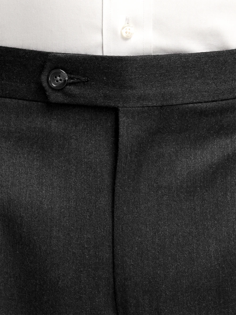 Wool Flannel Solid Pants - Black - Image 11