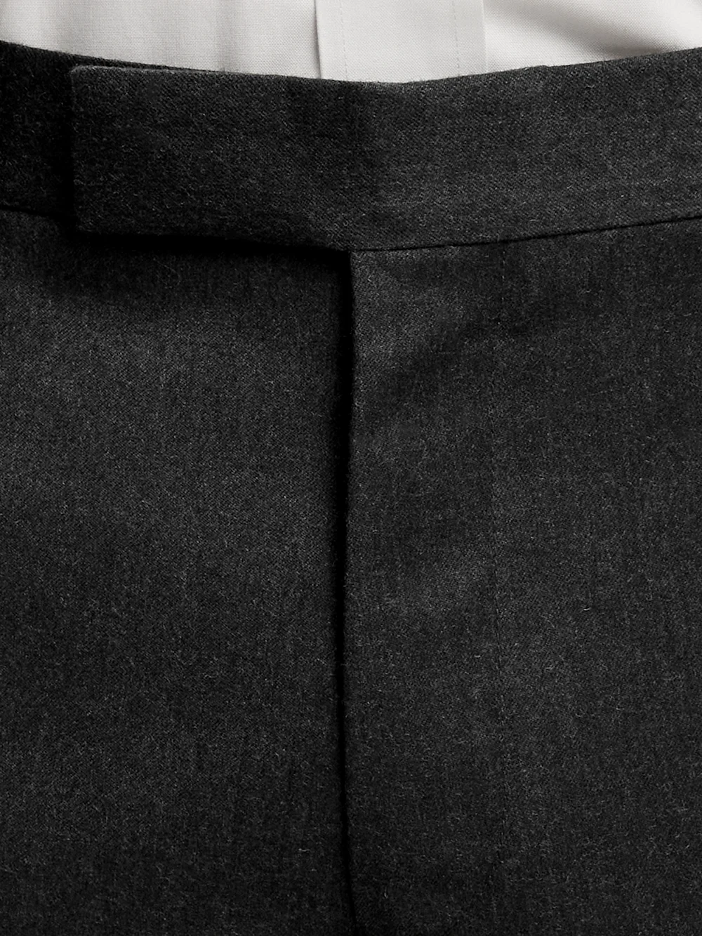 Wool Flannel Solid Pants - Black - Image 5