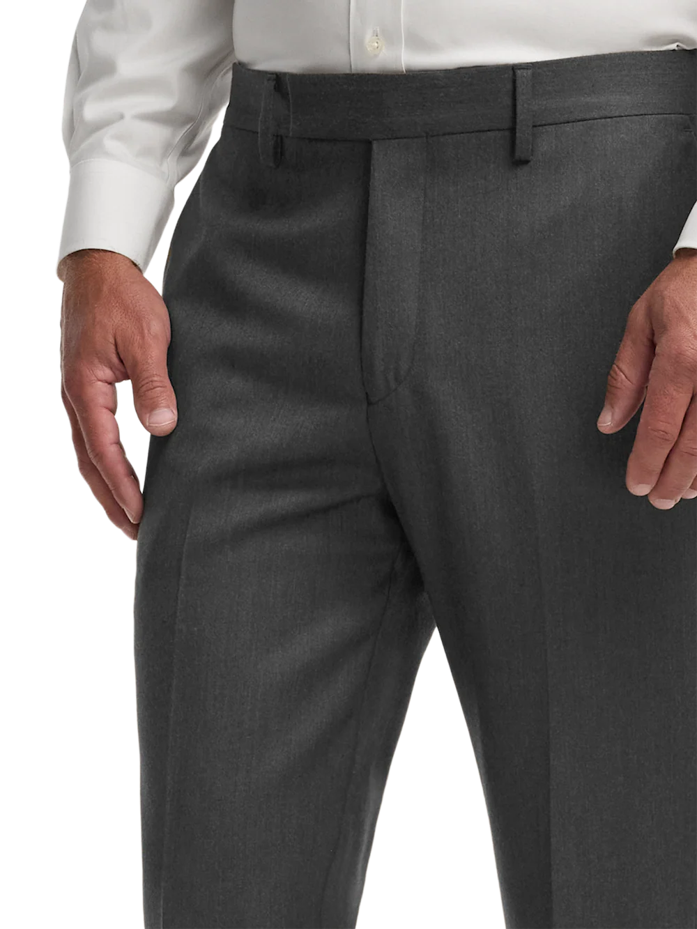 Wool Flannel Solid Pants - Charcoal - Image 3