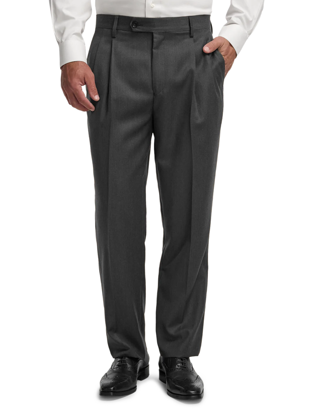 Wool Flannel Solid Pants - Charcoal - Image 8