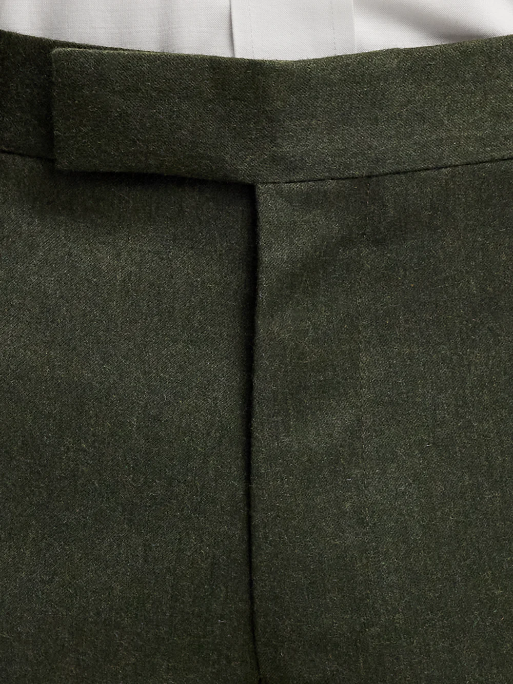 Wool Flannel Solid Pants - Dark Green - Image 5
