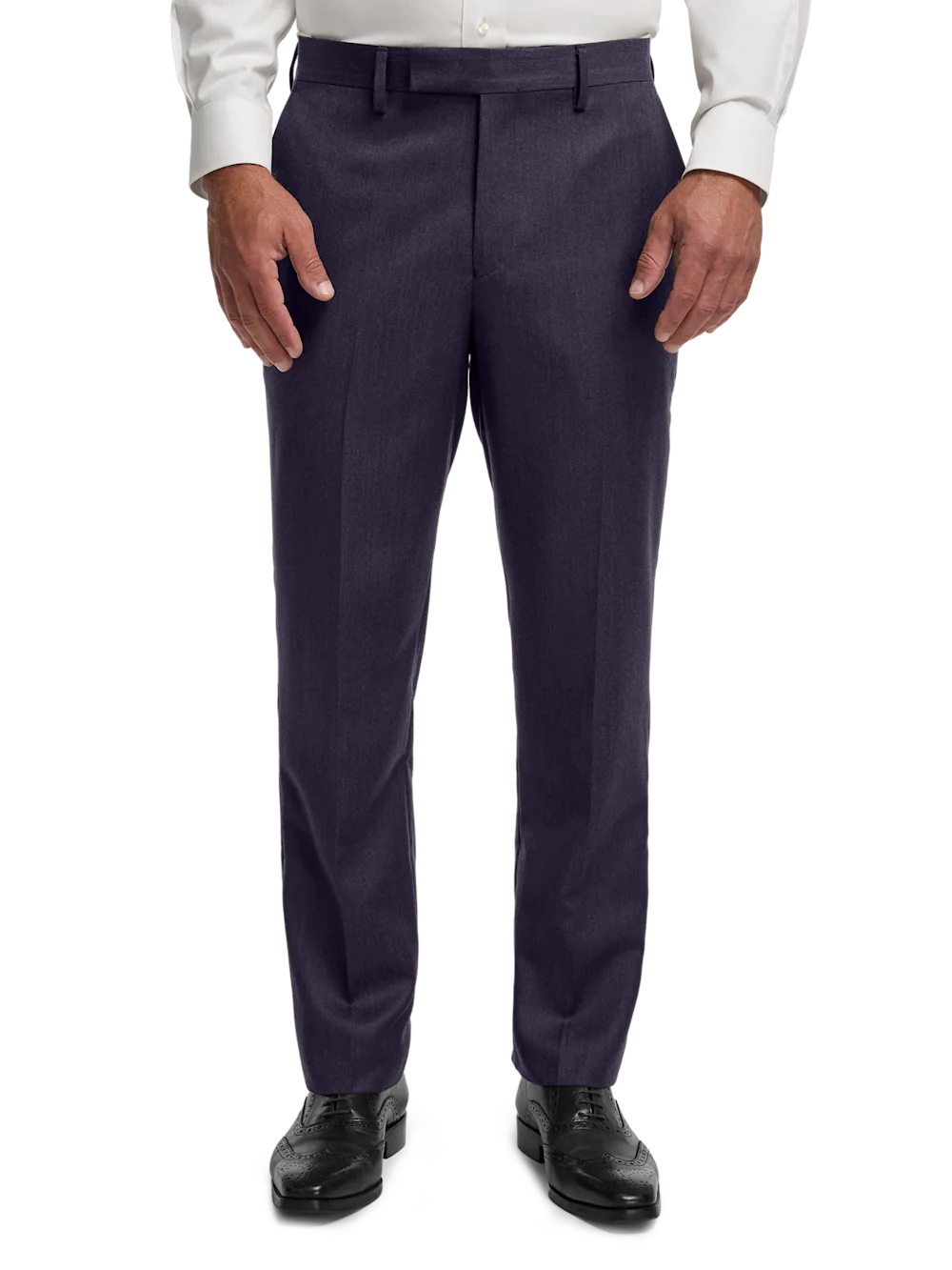 Wool Flannel Solid Pants - Purple - Image 2