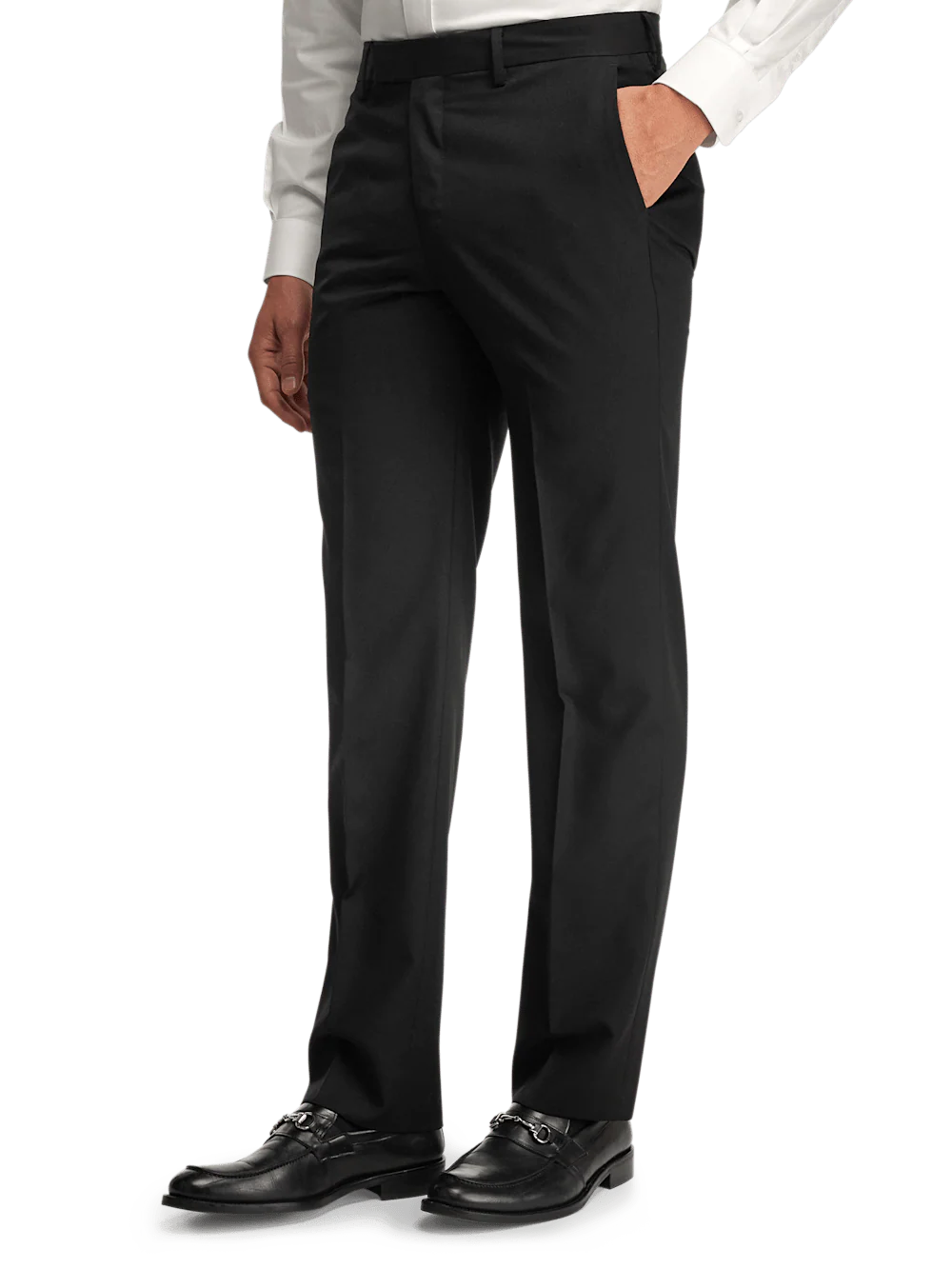 Wool Gabardine Pants - Black - Image 4