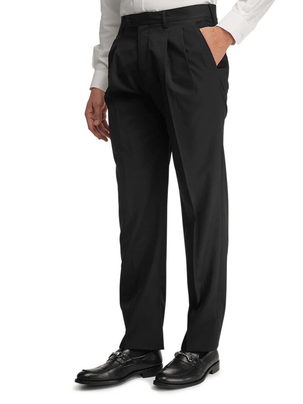 Wool Gabardine Pants - Black - Image 9