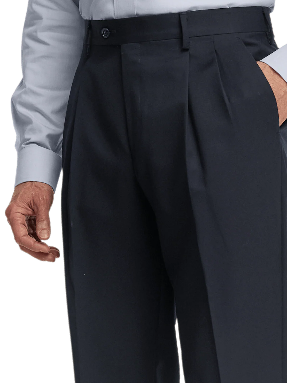 Wool Gabardine Pants - Dark Navy - Image 10