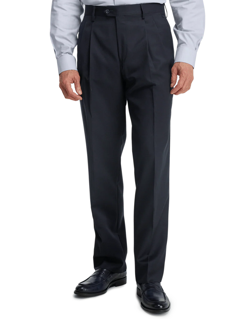 Wool Gabardine Pants - Dark Navy - Image 7