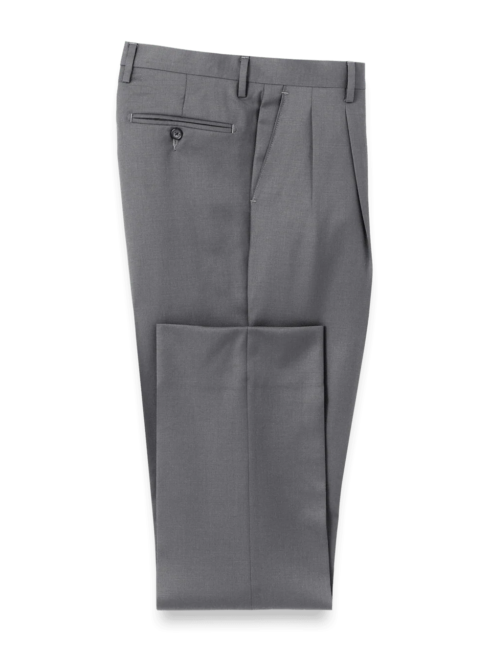 Wool Gabardine Pants - Medium Grey - Image 4