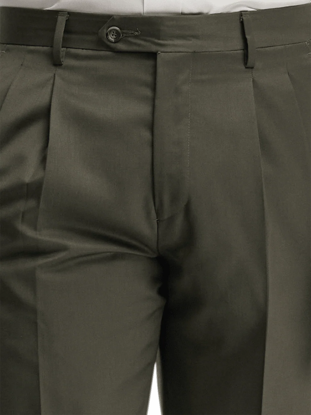 Wool Gabardine Pants - Olive - Image 8