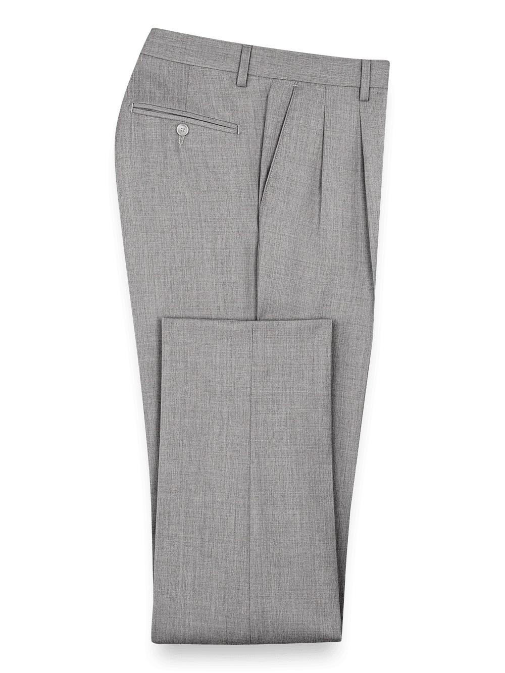 Wool Gabardine Pants - Pearl Grey - Image 4