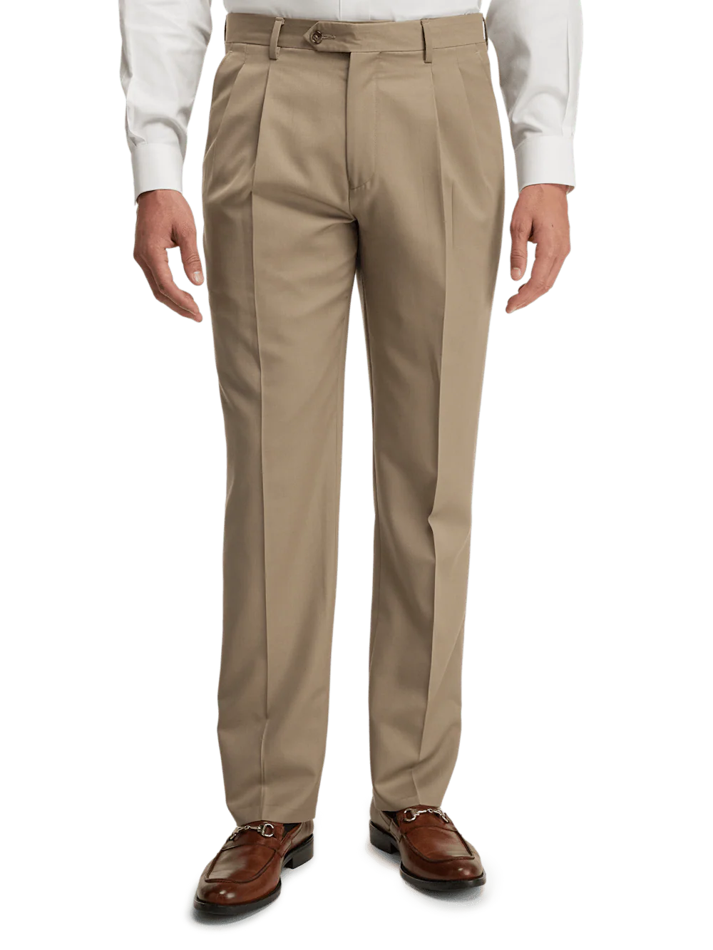 Wool Gabardine Pants - Tan - Image 7