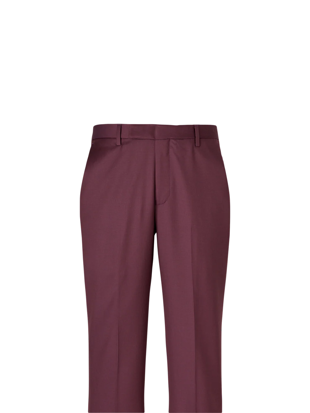 Wool Gabardine Pants - Burgundy - Image 2