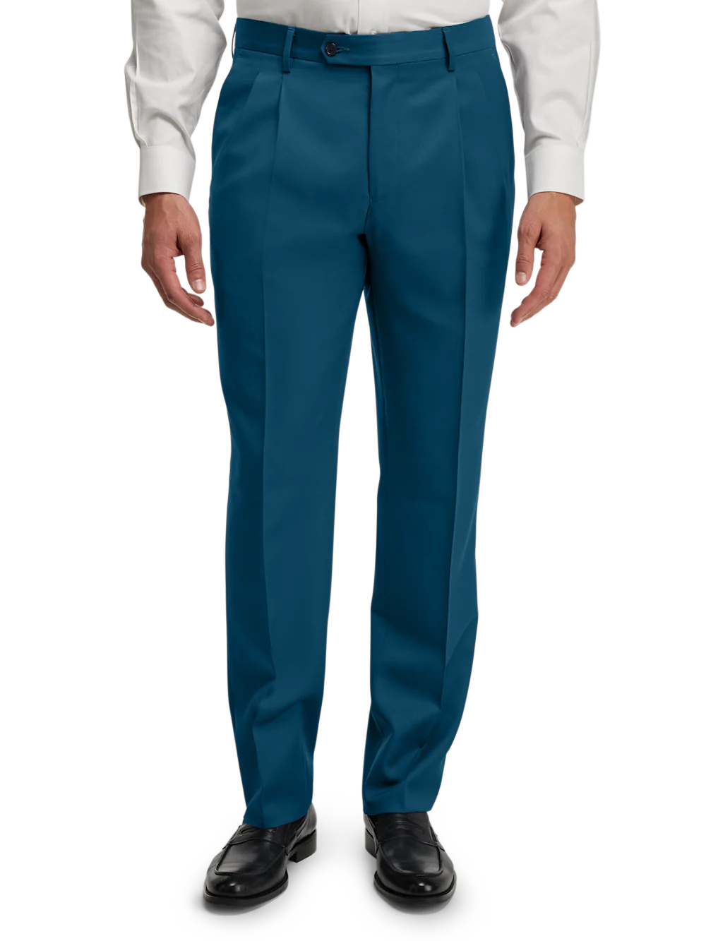 Wool Gabardine Pants - Dark Teal - Image 8
