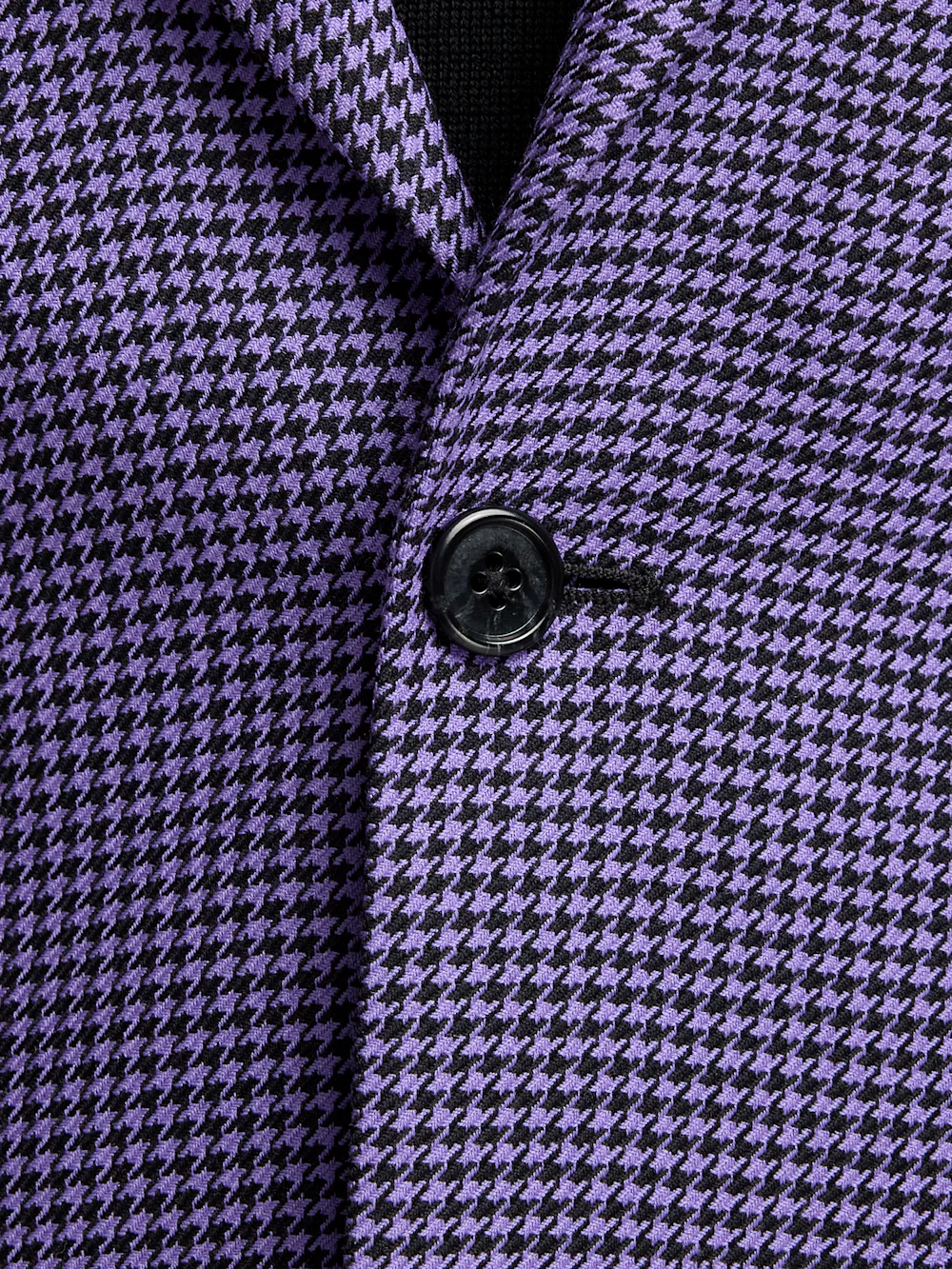 Wool Houndstooth Single Breasted Peak Lapel Sport Coat - Purple - Image 6