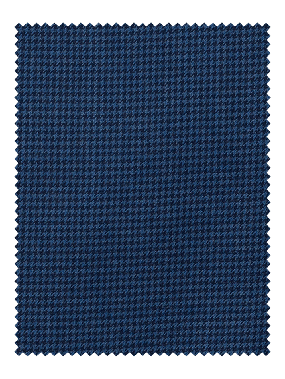 Wool Houndstooth Single Pleat Suit Pants - Blue - Image 3