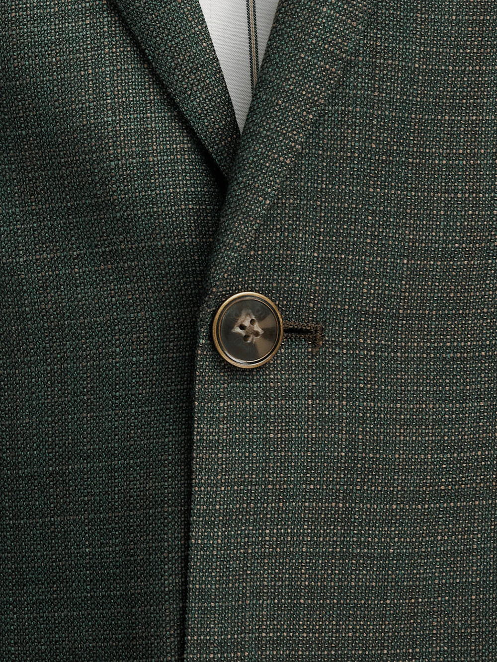 Wool Single Breasted Notch Lapel Sport Coat - Green/tan - Image 5