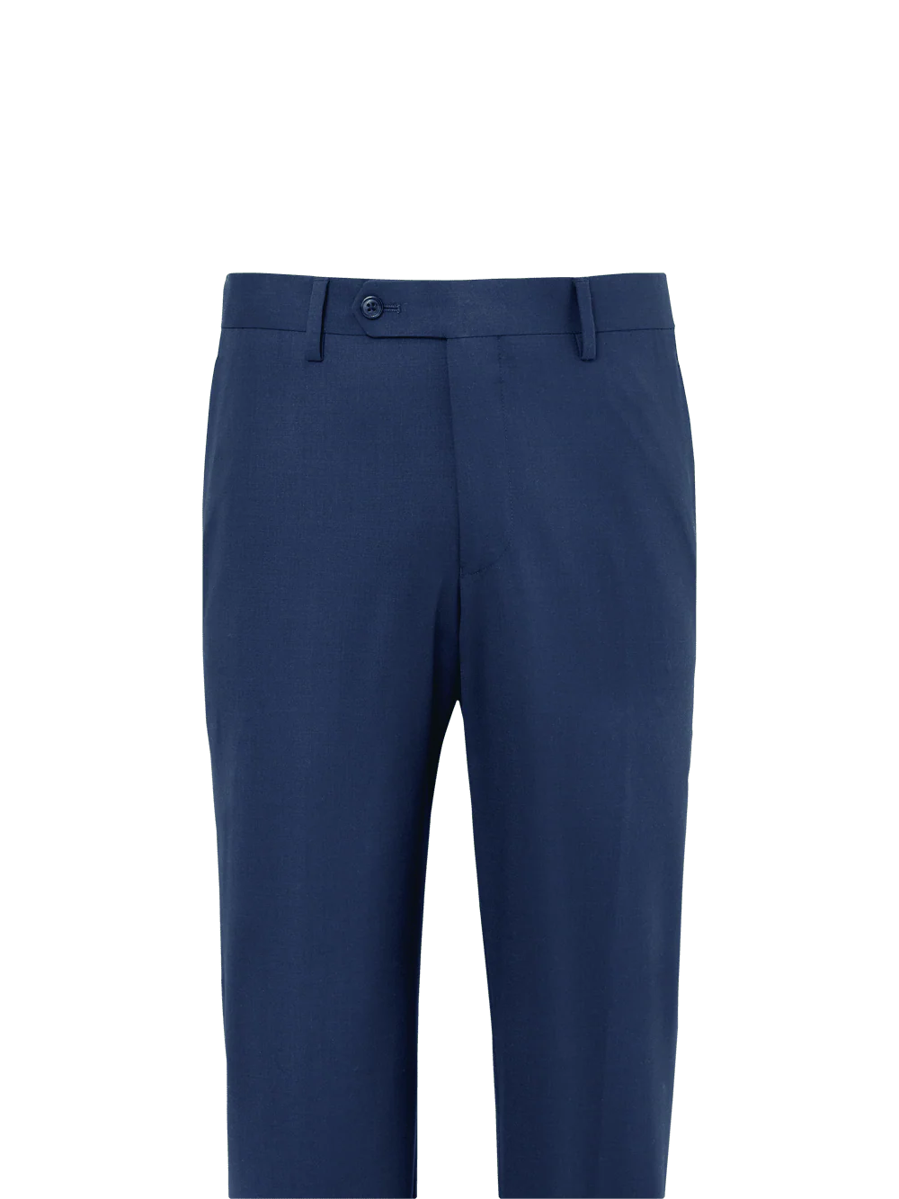 Wool Stretch Bengaline Flat Front Suit Pants - Black - Image 2