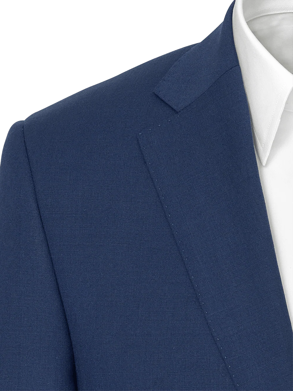 Wool Stretch Bengaline Notch Lapel Suit Jacket - Black - Image 3