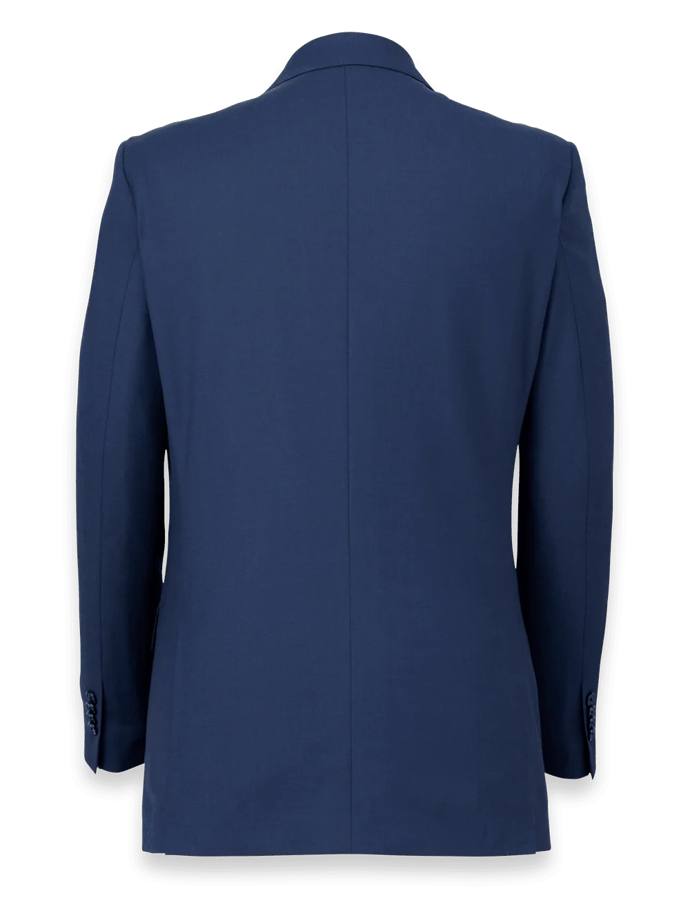 Wool Stretch Bengaline Notch Lapel Suit Jacket - Black - Image 4