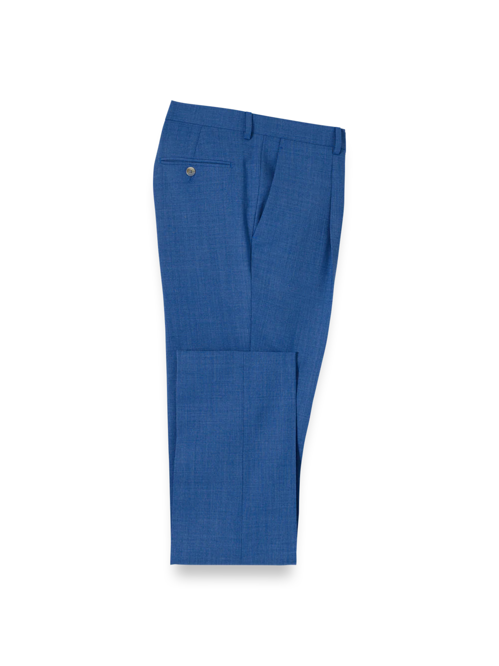 Wool Stretch Bengaline Peak Lapel Suit - French Blue - Image 9