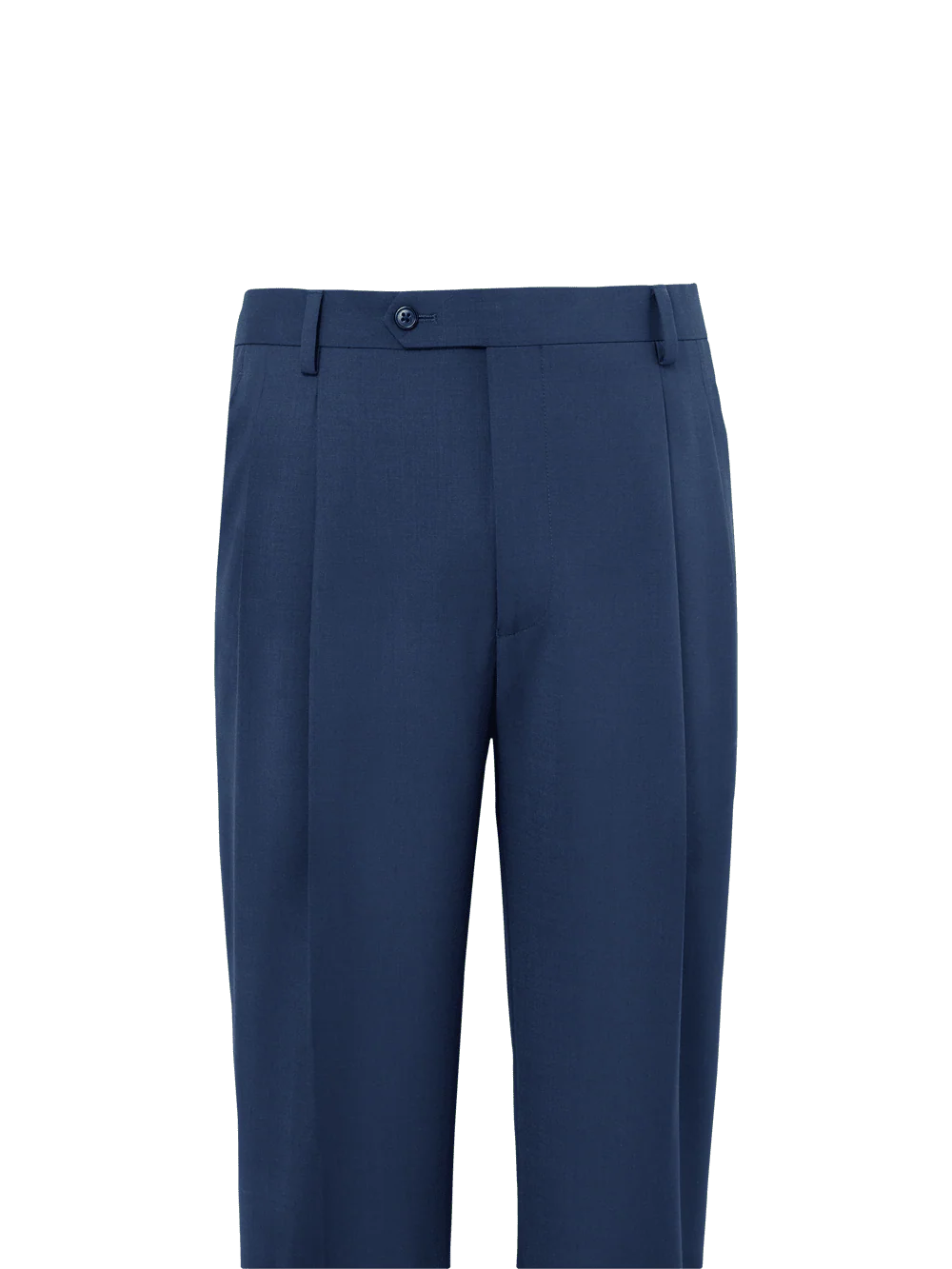Wool Stretch Bengaline Pleated Suit Pants - Black - Image 2