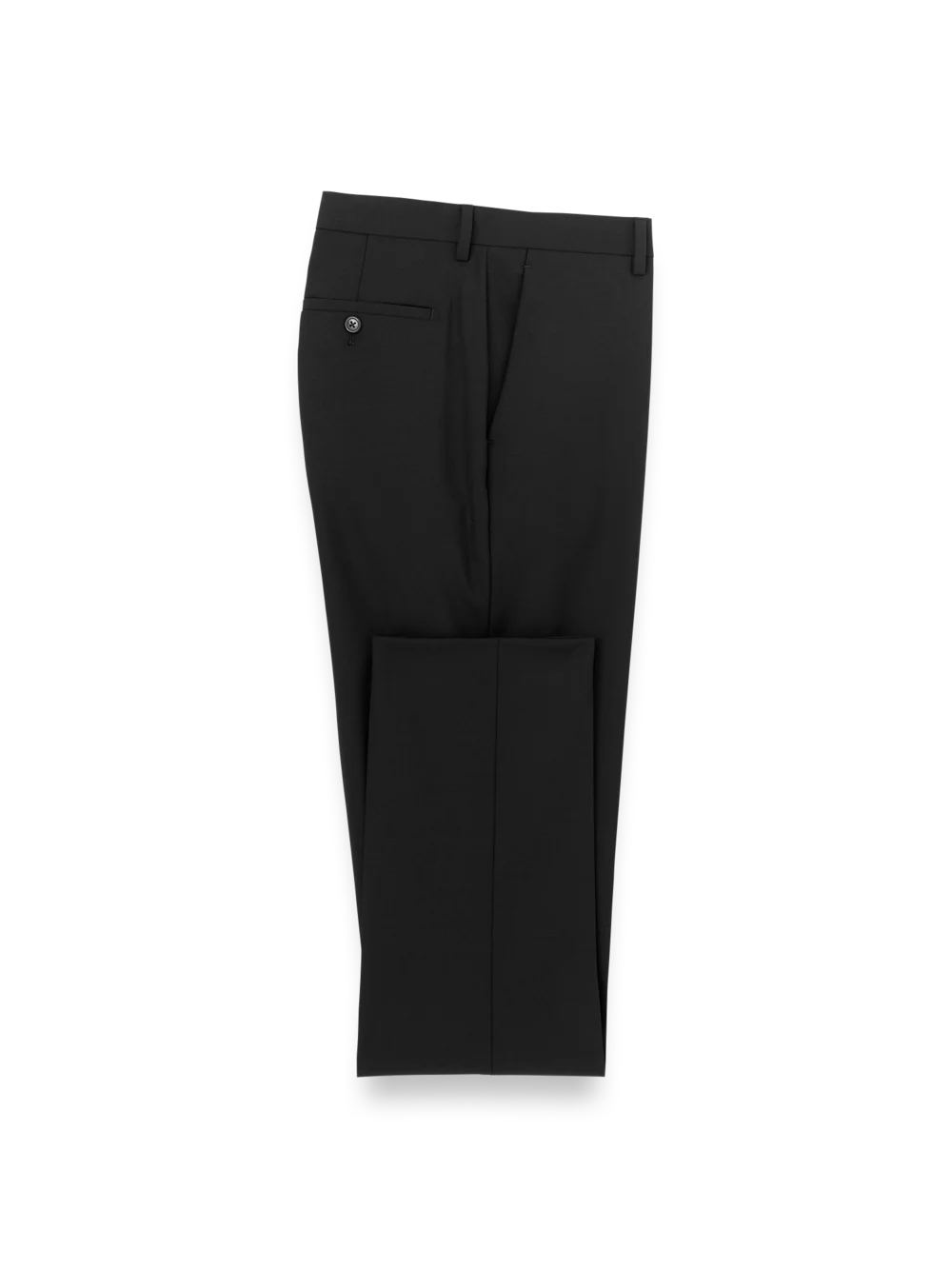 Wool Stretch Bengaline Single Breasted Peak Lapel Suit - Black - Image 11