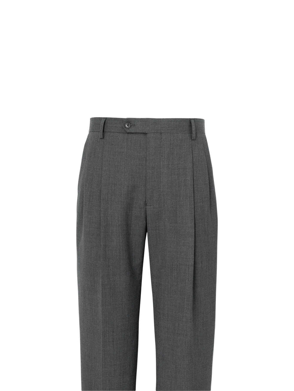 Wool Stretch Bengaline Suit Pants - Grey - Image 5