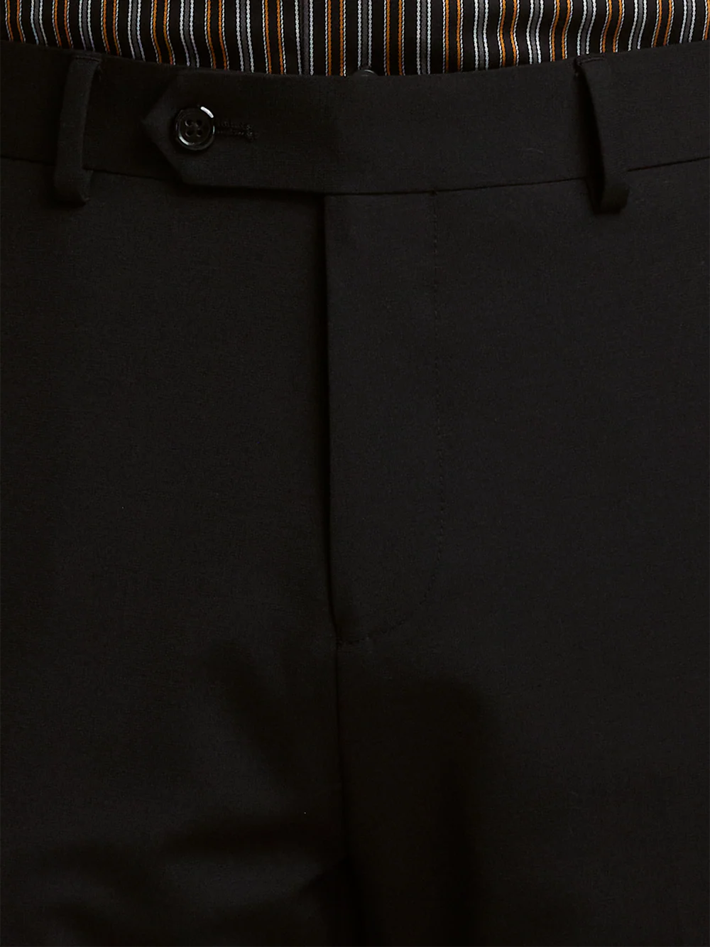 Wool Stretch Bengaline Suit Pants - Black - Image 4