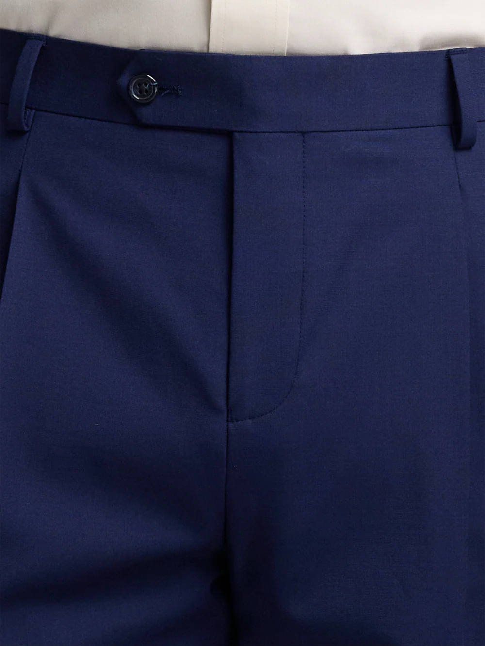 Wool Stretch Bengaline Suit Pants - Blue - Image 8