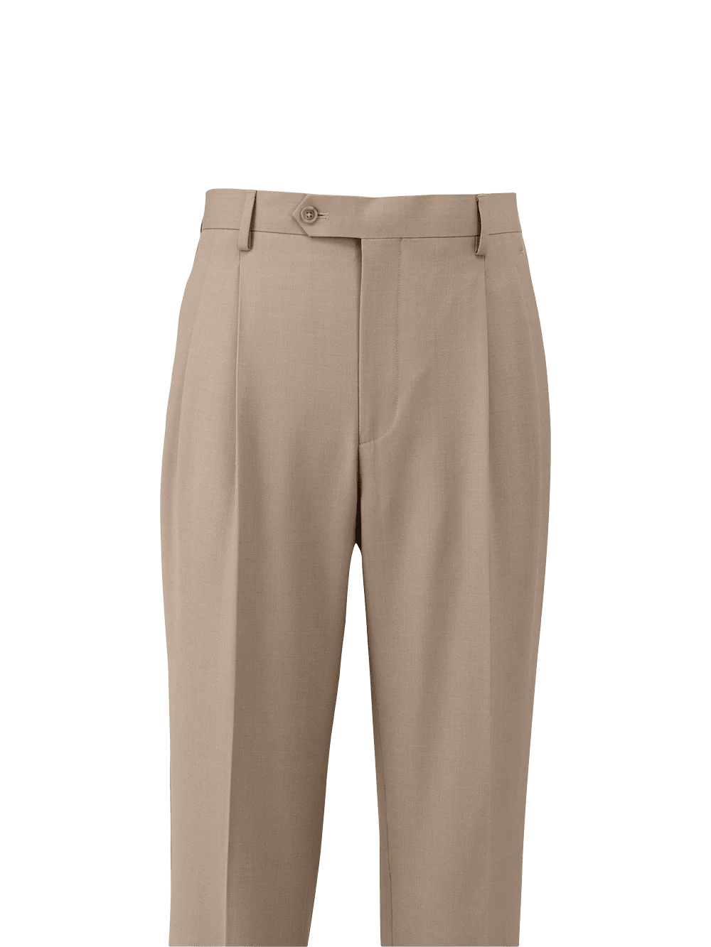 Wool Stretch Bengaline Suit Pants - Light Tan - Image 5