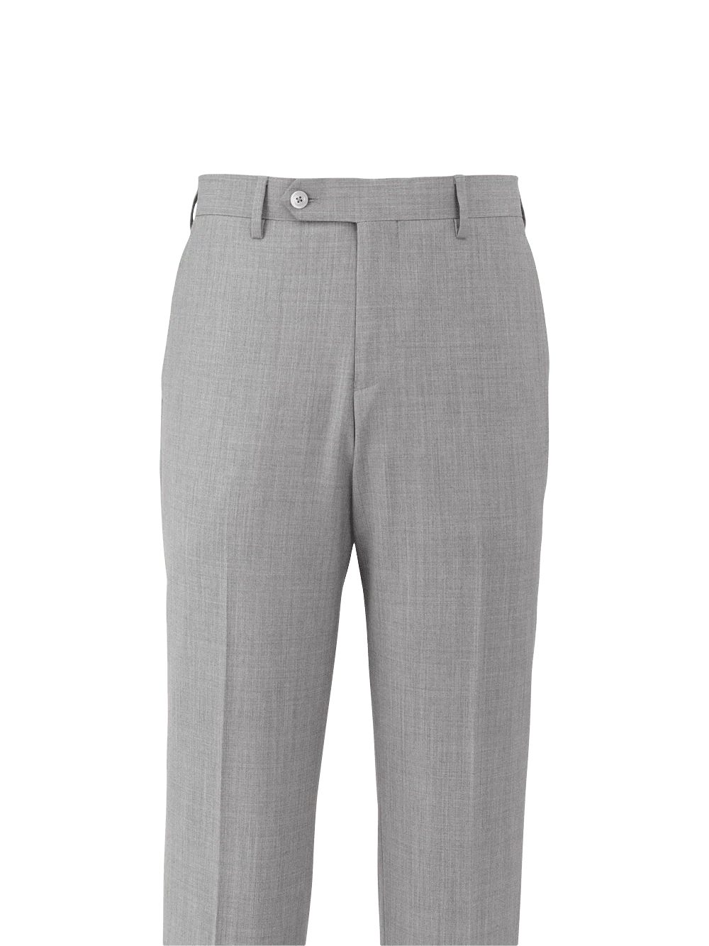 Wool Stretch Bengaline Suit Pants - Light Grey - Image 2