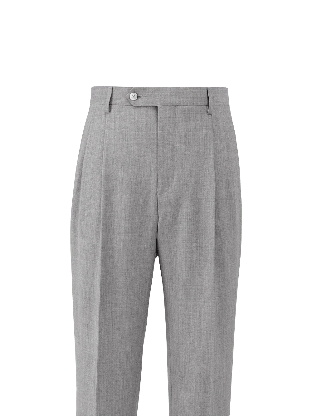 Wool Stretch Bengaline Suit Pants - Light Grey - Image 5