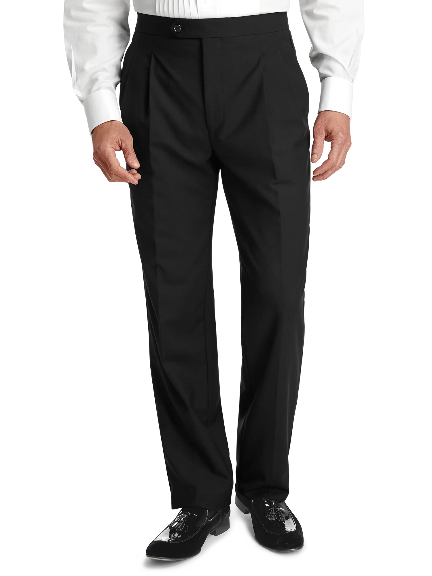 Wool Stretch Peak Lapel Tuxedo - Black - Image 8