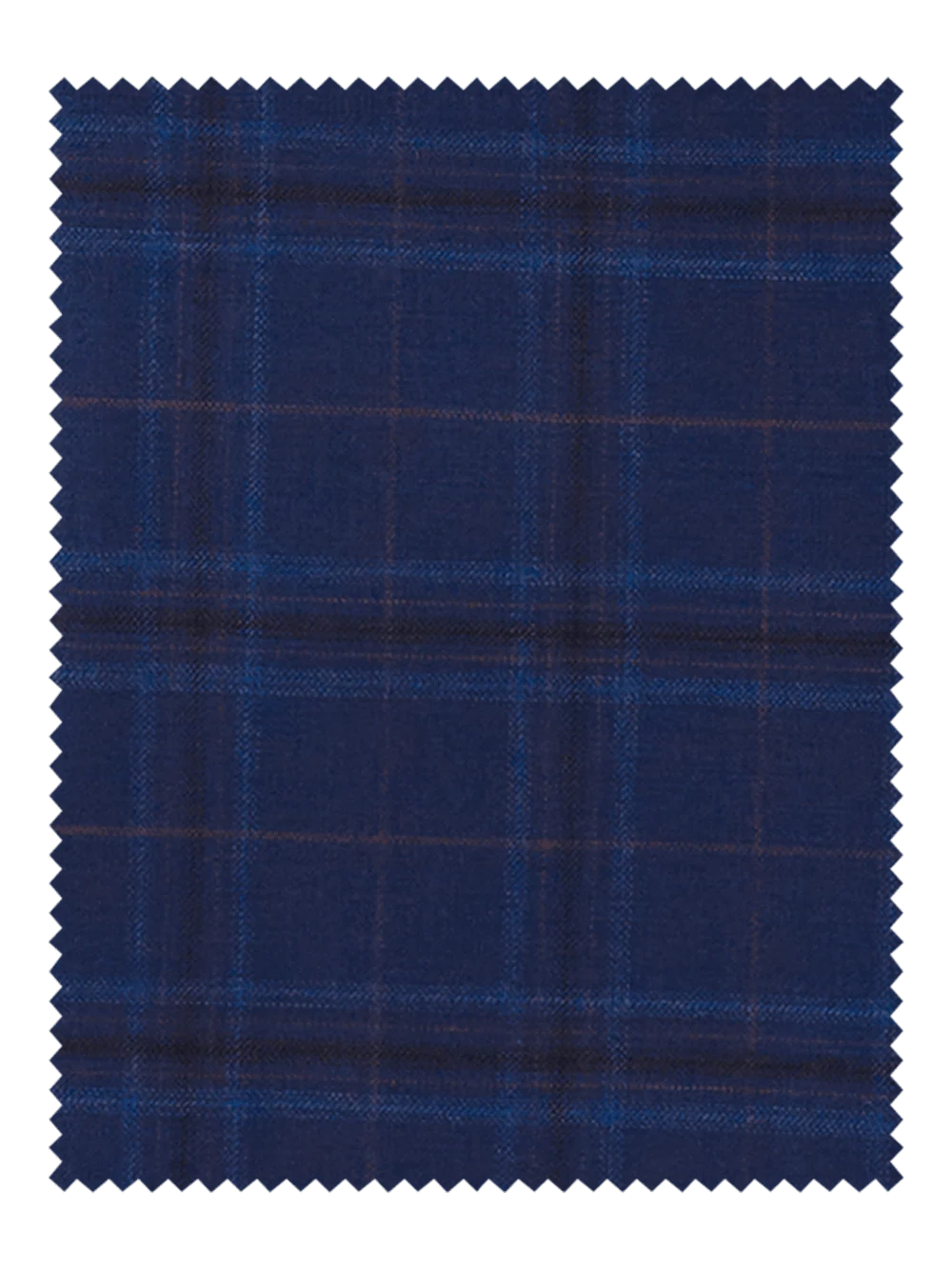 Wool Stretch Plaid Single Pleat Suit Pants - Blue - Image 3