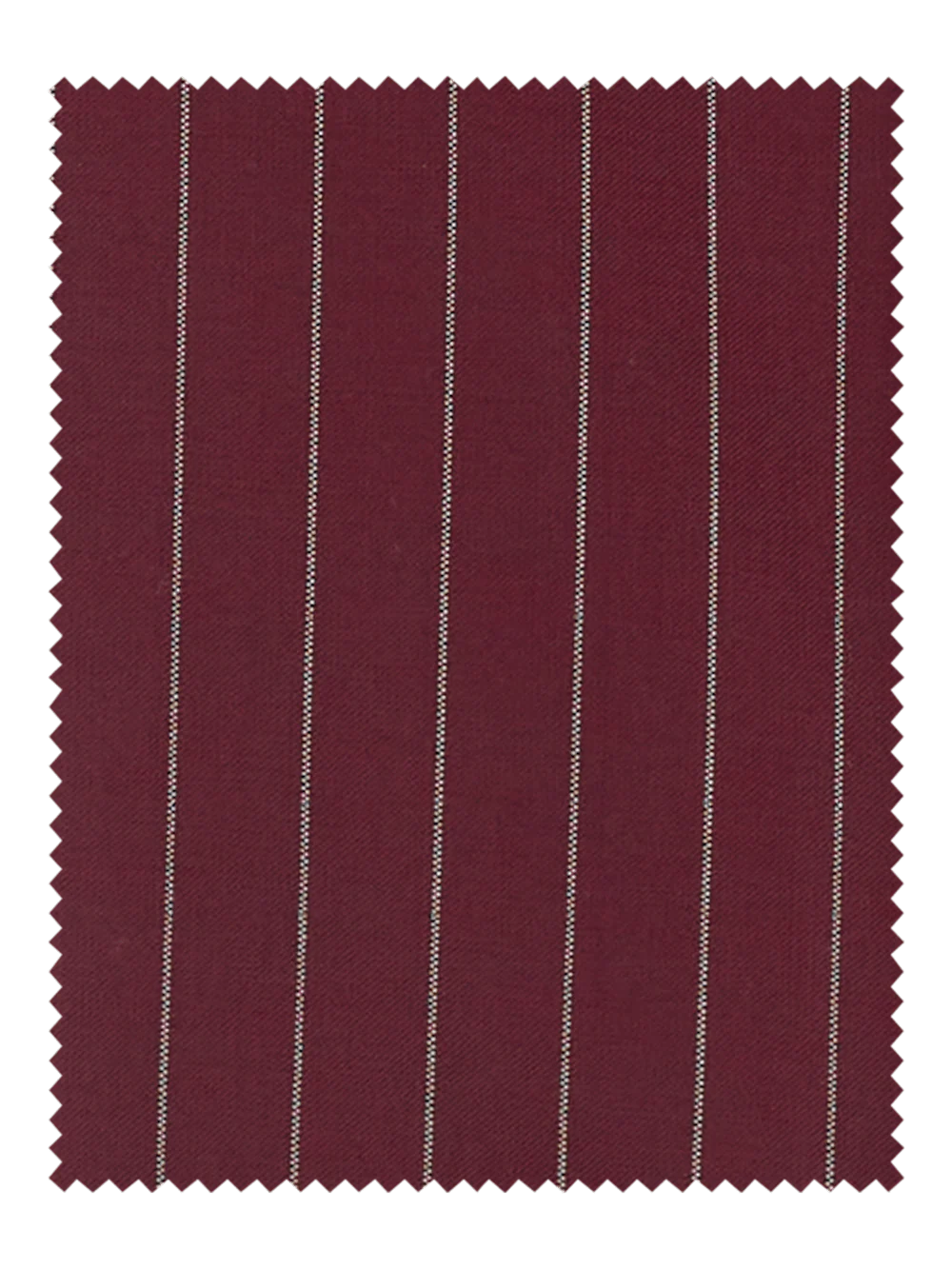 Wool Stretch Stripe Single Pleat Suit Pants - Burgundy - Image 3